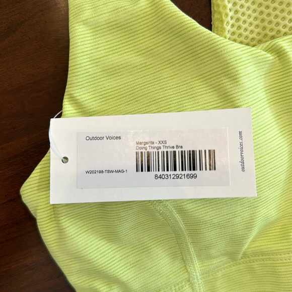 Outdoor Voices Doing Things Thrive Bra in Margarita XXS - Picture 4 of 7